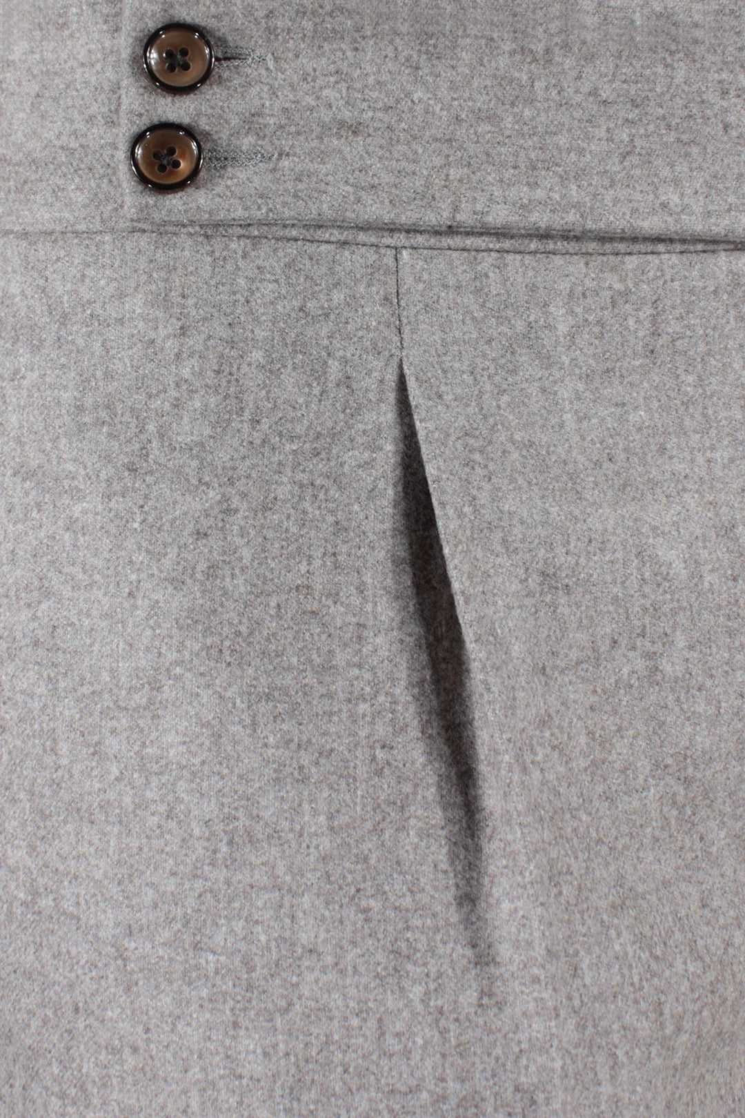 Pantalone con pince in flanella beige pince