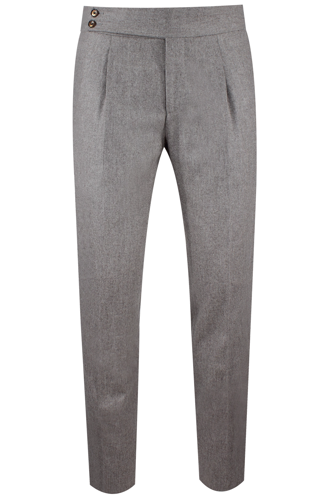 Pantalone con pince in flanella beige