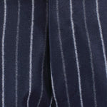 Pantalone con pince in flanella blu gessata patta