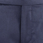 Pantalone con pince in flanella blu avanti