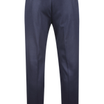 Pantalone con pince in flanella blu retro