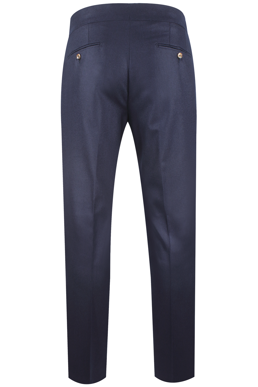 Pantalone con pince in flanella blu retro