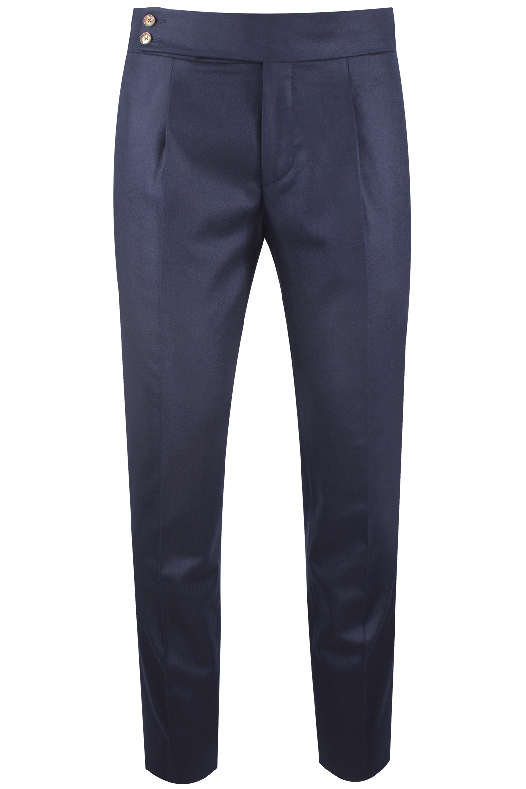 Pantalone con pince in flanella blu
