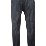 Pantalone con pince in flanella grigia gessata retro