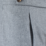 Pantalone con pince in flanella grigio chiaro pince