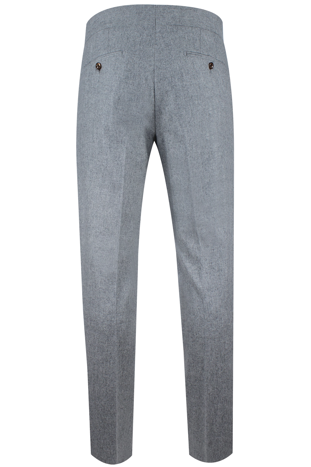 Pantalone con pince in flanella grigio chiaro retro