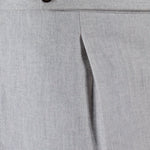 Pantalone con pince in flanella grigio perla pince