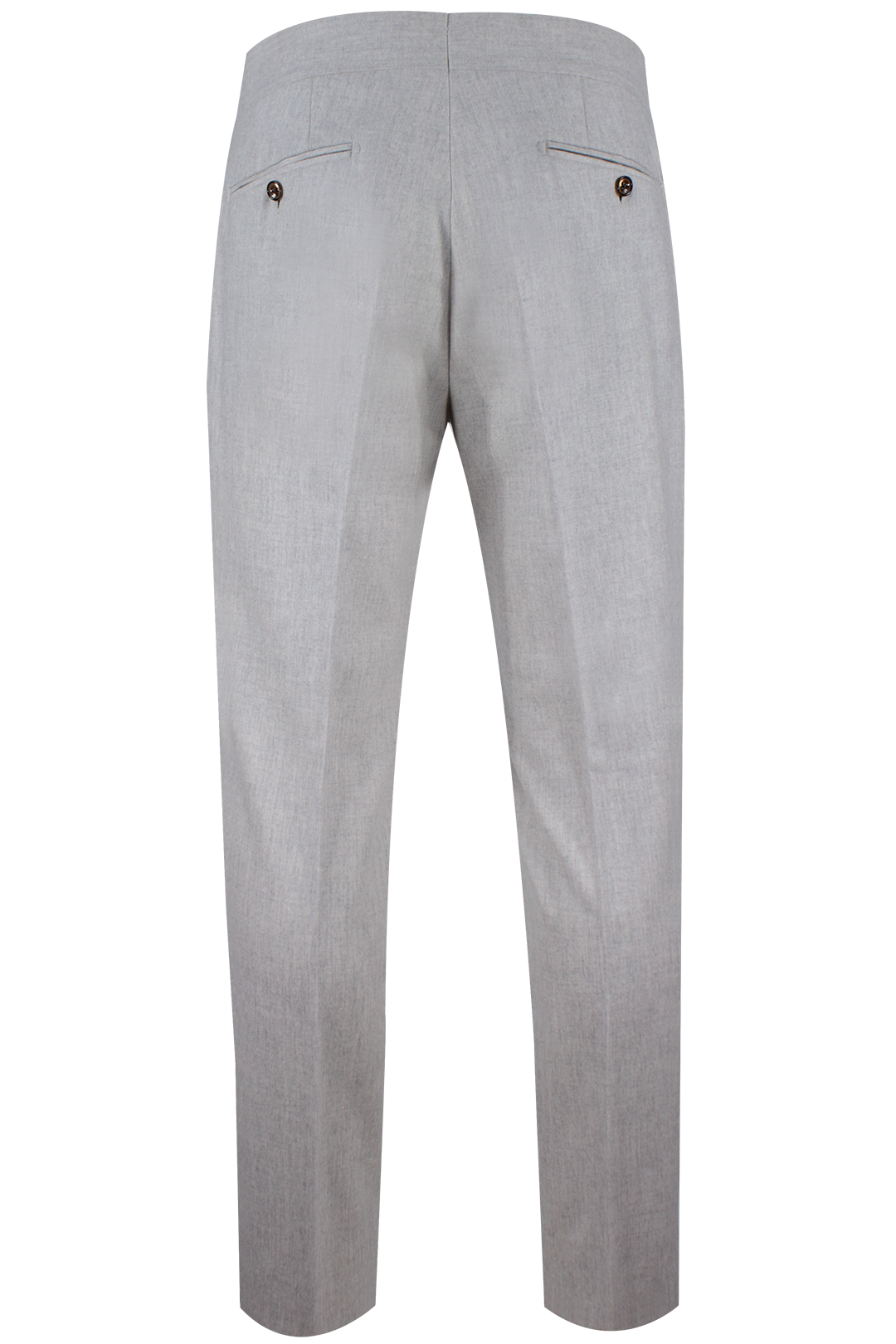 Pantalone con pince in flanella grigio perla retro