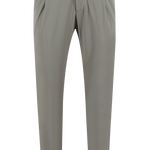 Pantalone con pince in jersey tortora