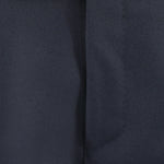 Pantalone con pince in lana blu patta