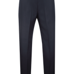 Pantalone con pince in lana blu retro