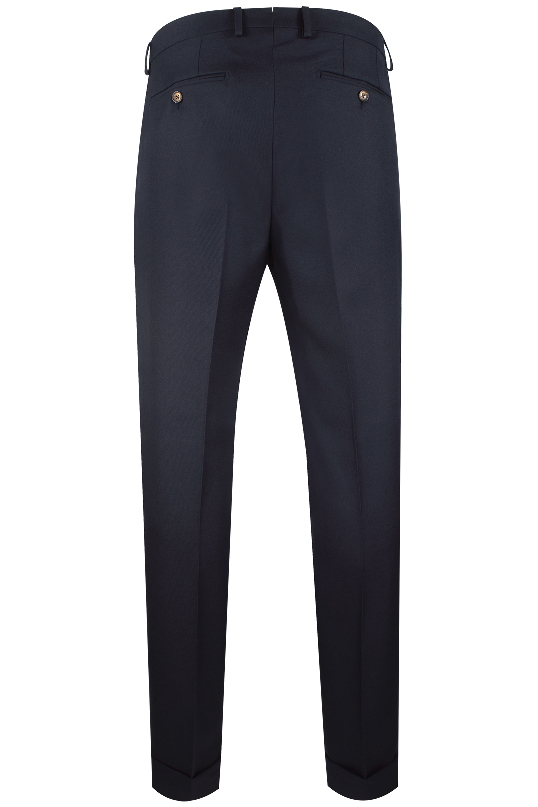 Pantalone con pince in lana blu retro