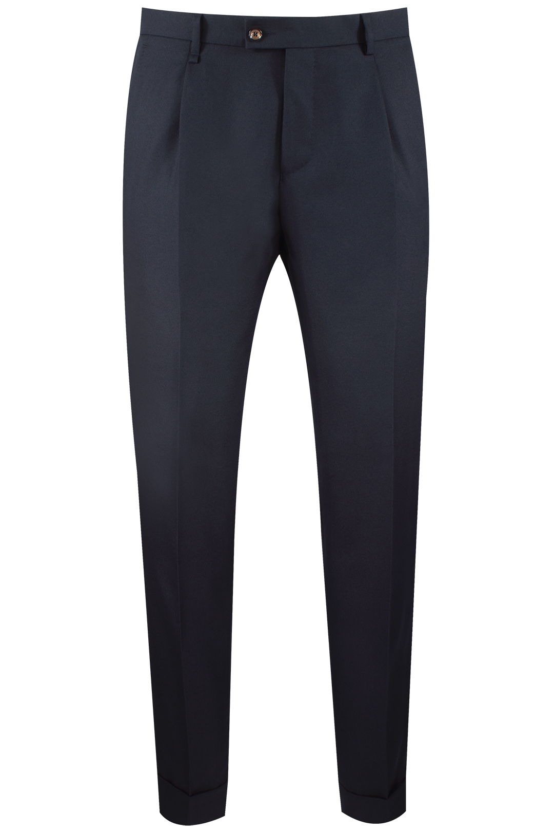 Pantalone con pince in lana blu