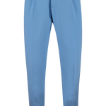 Pantalone con una pince celeste