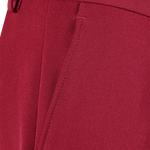 Pantalone con una pince rosso amaranto lato