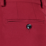 Pantalone con una pince rosso amaranto taschino