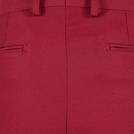 Pantalone con una pince rosso amaranto tessuto