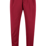 Pantalone con una pince rosso amaranto