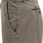 Pantalone in cotone tinto capo grigio tortora lato