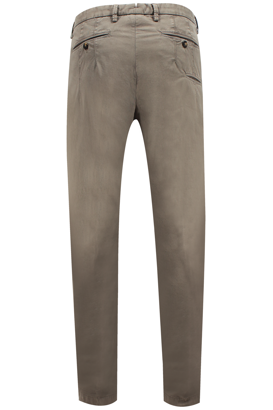 Pantalone in cotone tinto capo grigio tortora retro