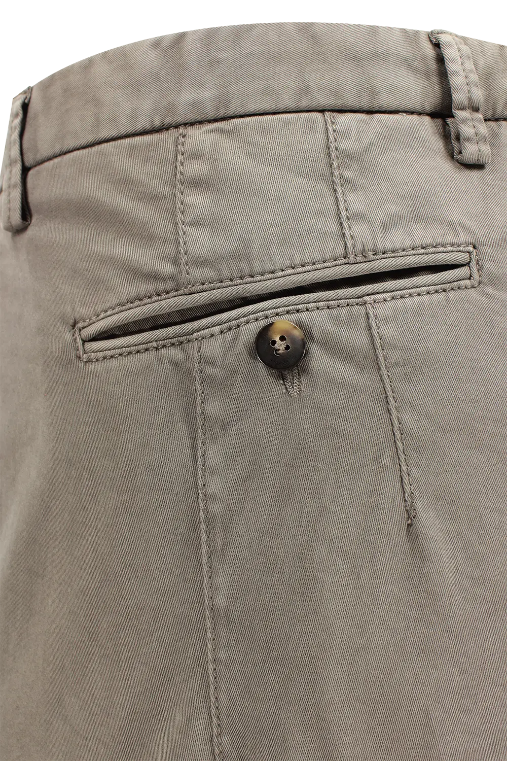 Pantalone in cotone tinto in capo grigio tasca