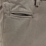 Pantalone in cotone tinto capo grigio tortora taschino