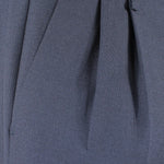 Pantalone con doppia pince in tela di lana blu pince