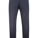 Pantalone con doppia pince in tela di lana blu retro