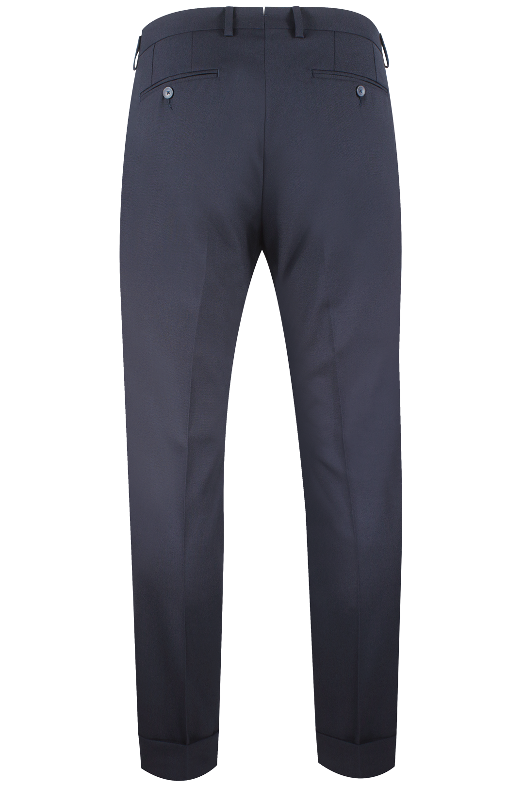 Pantalone con doppia pince in tela di lana blu retro