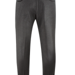 Pantalone due pinces e cinta in lana antracite retro