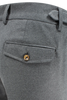 Pantalone con due pinces e cinturino in lana antracite