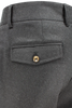 Pantalone con due pinces in lana grigio fumo tasca