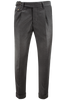 Pantalone con due pinces in lana grigio fumo