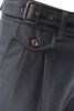 Load image into Gallery viewer, Pantalone con due pinces e cinturino in lana blu navy tasca