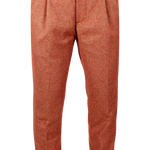 Pantalone con due pinces in lana aragosta