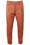 Pantalone con due pinces in lana aragosta