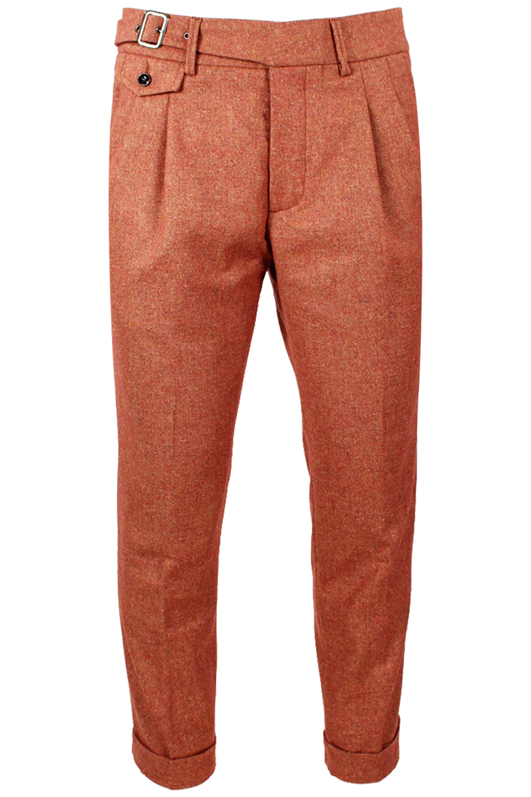 Pantalone con due pinces in lana aragosta