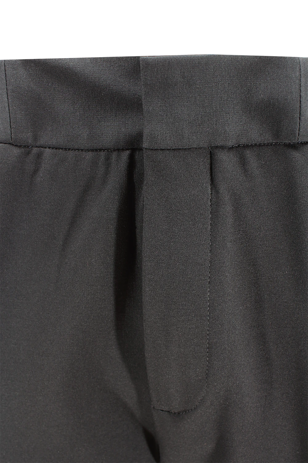 Pantalone elastico in vita in jersey nero patta
