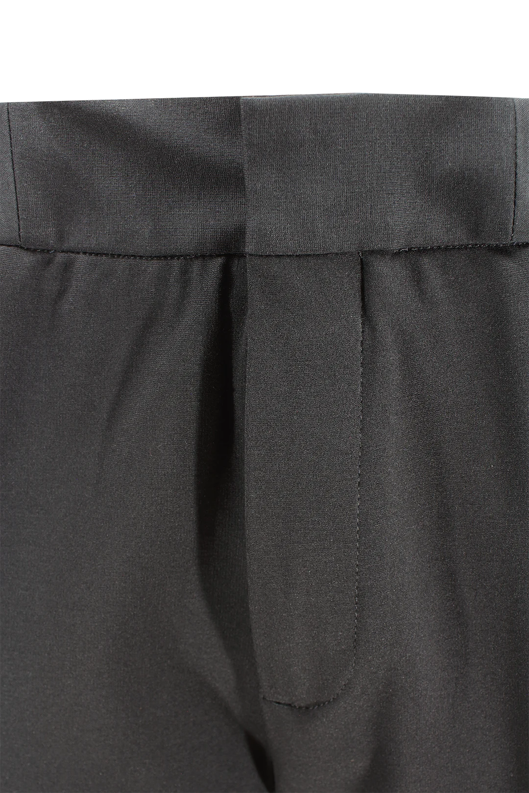 Pantalone con elastico in vita in jersey nero patta