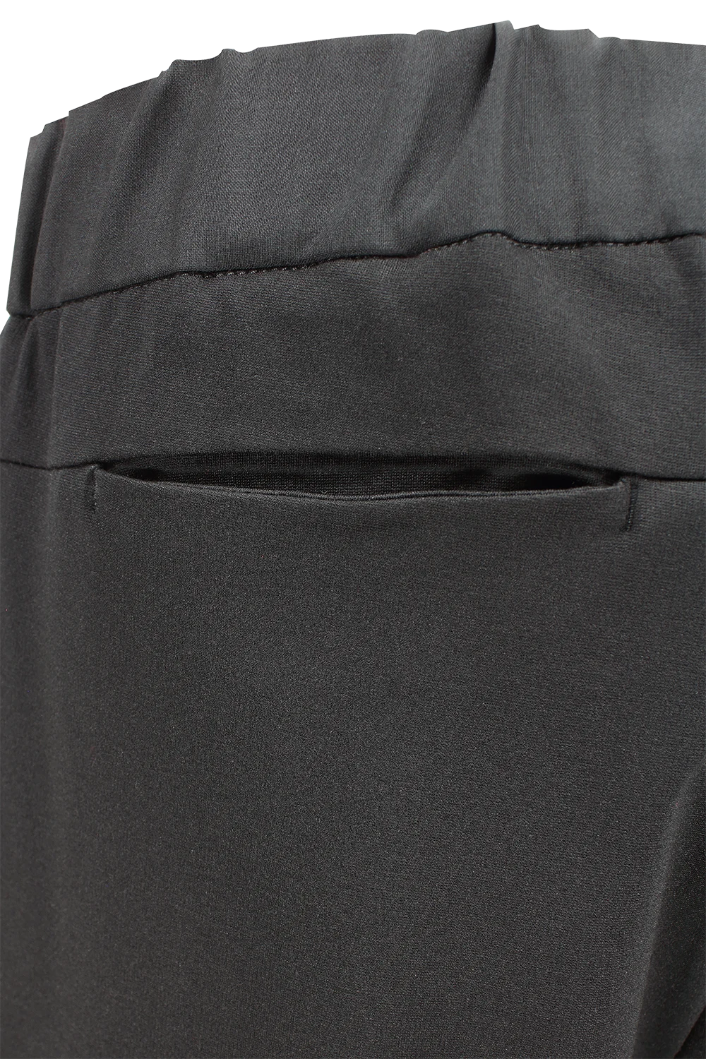 Pantalone elastico in vita in jersey nero tasca