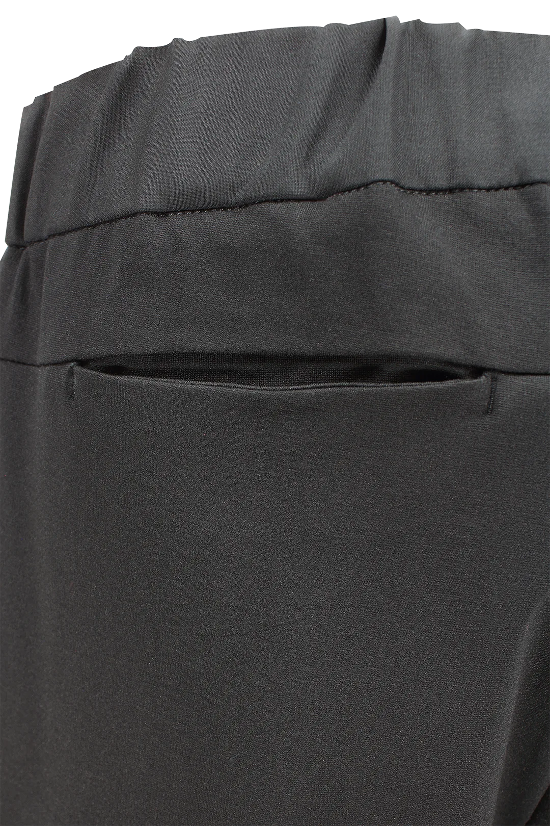 Pantalone con elastico in vita in jersey nero taschino