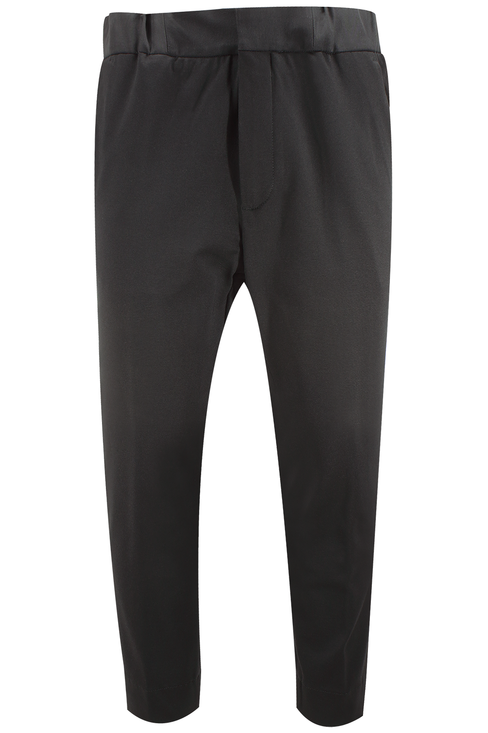 Pantalone elastico in vita in jersey nero