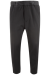 Pantalone con elastico in vita in jersey nero