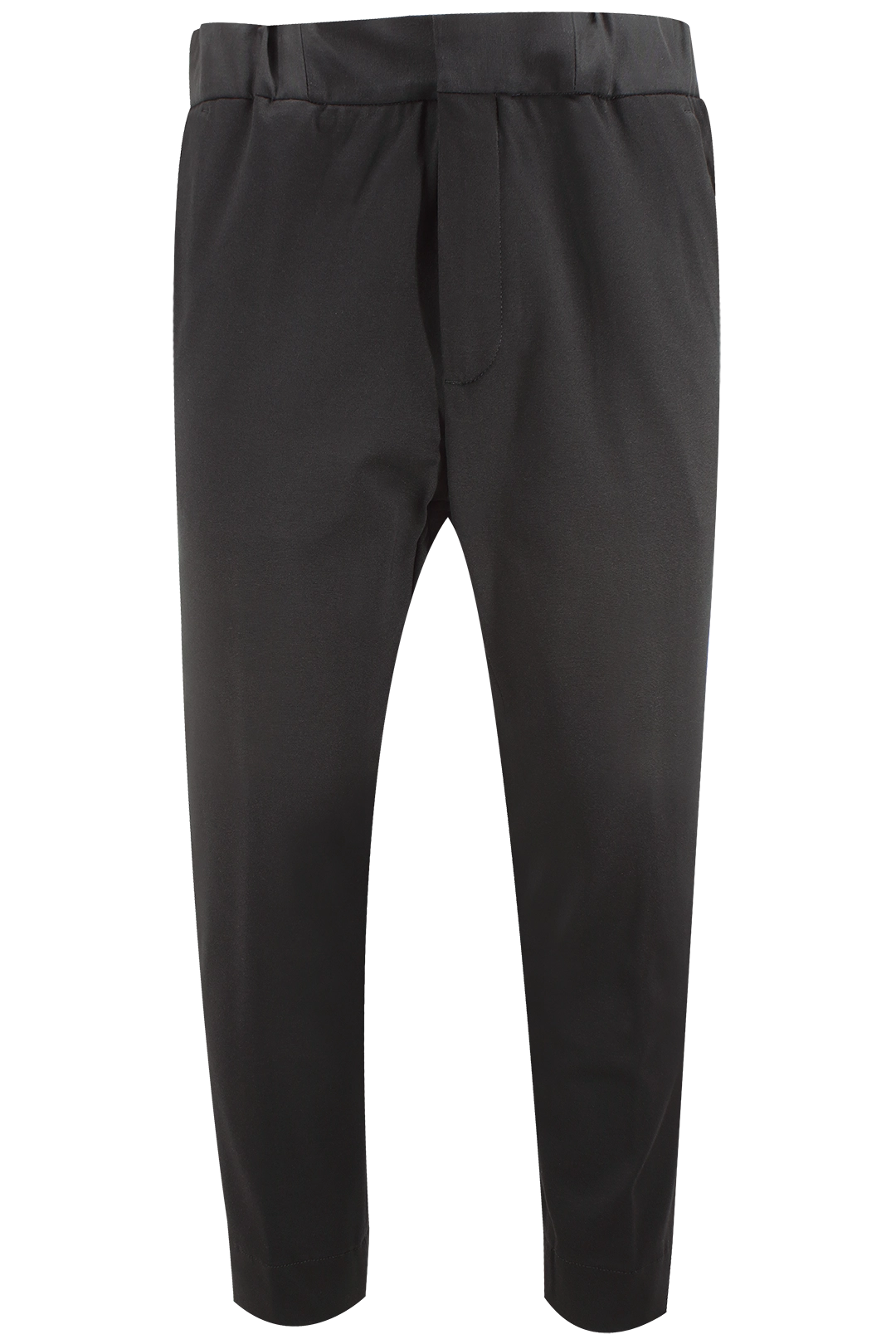Pantalone con elastico in vita in jersey nero