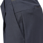 Pantalone con elastico in vita in lana vergine blu lato