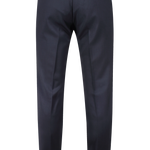 Pantalone con elastico in vita in lana vergine blu retro