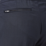 Pantalone con elastico in vita in lana vergine blu tasca