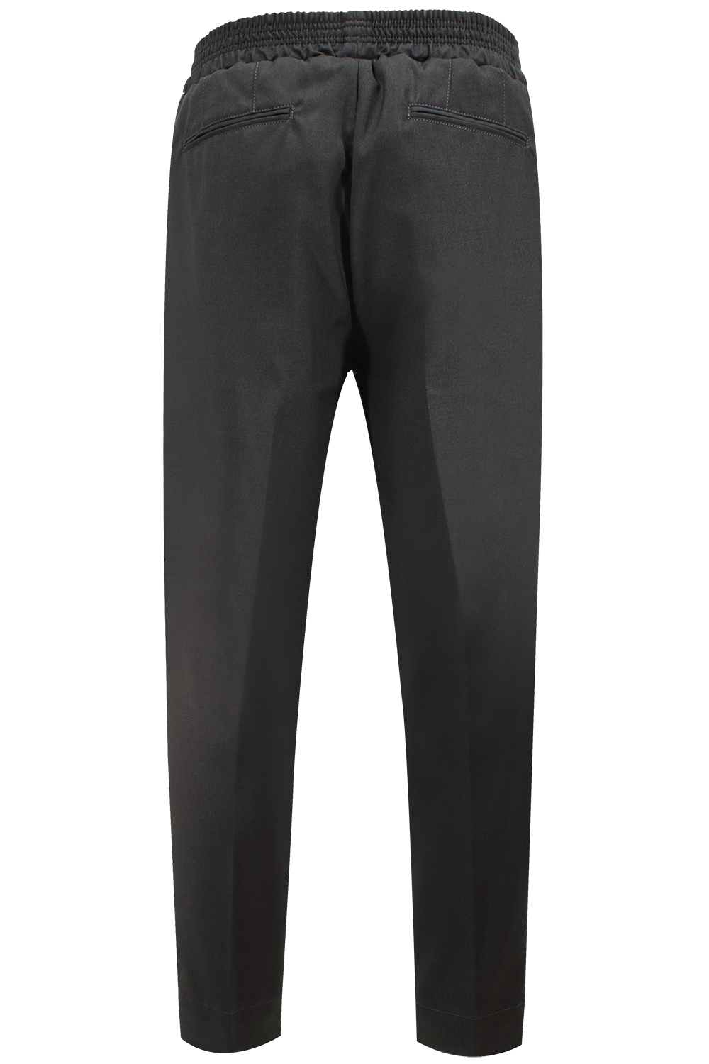 Pantalone con elastico in vita in cotone grigio scuro retro