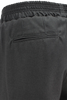Pantalone con elastico in vita in cotone grigio scuro tasca