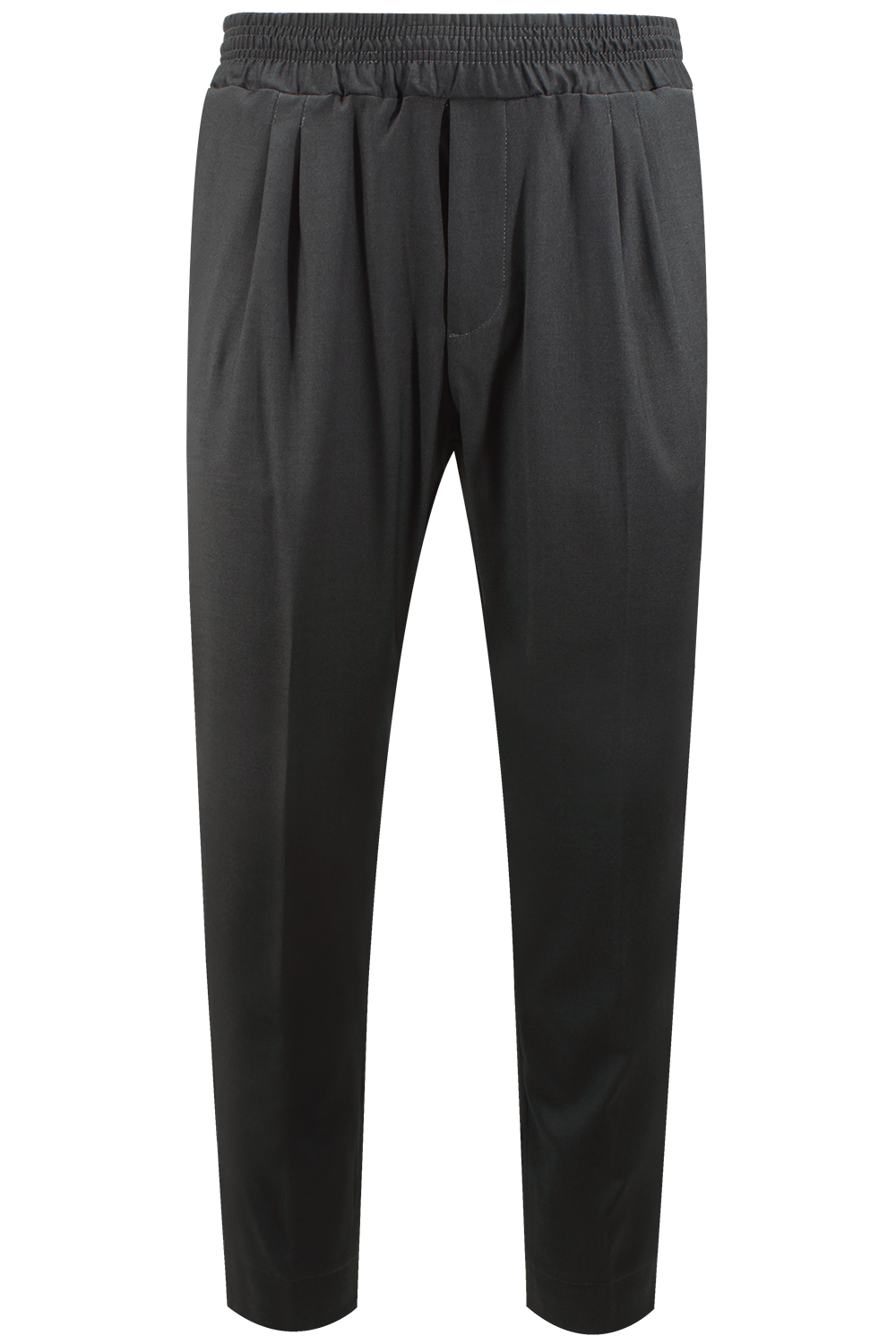 Pantalone con elastico in vita in cotone grigio scuro